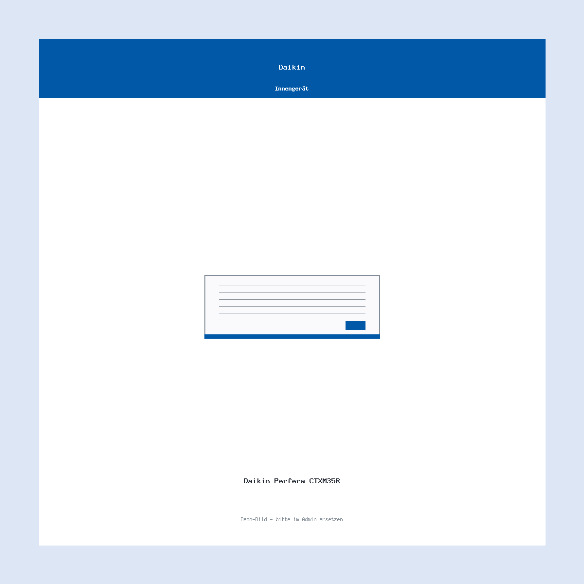 Daikin Perfera CTXM35R (Innengerät) — Ansicht 1